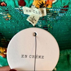 En Creme floral Bardot dress